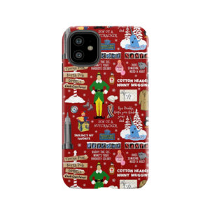 Buddy The Elf Collage, Red Background 2 Tough Phone Case