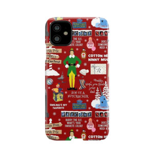 Buddy The Elf Collage, Red Background 3 Phone Case