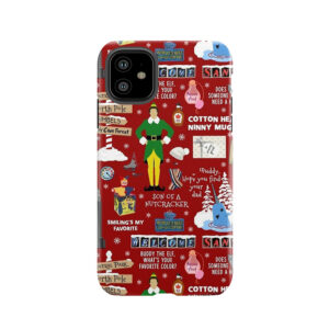 Buddy The Elf Collage, Red Background 3 Tough Phone Case