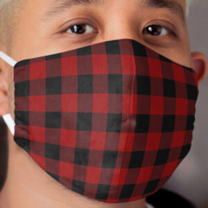 Buffalo Plaid - Black and Red Cloth Face Mask