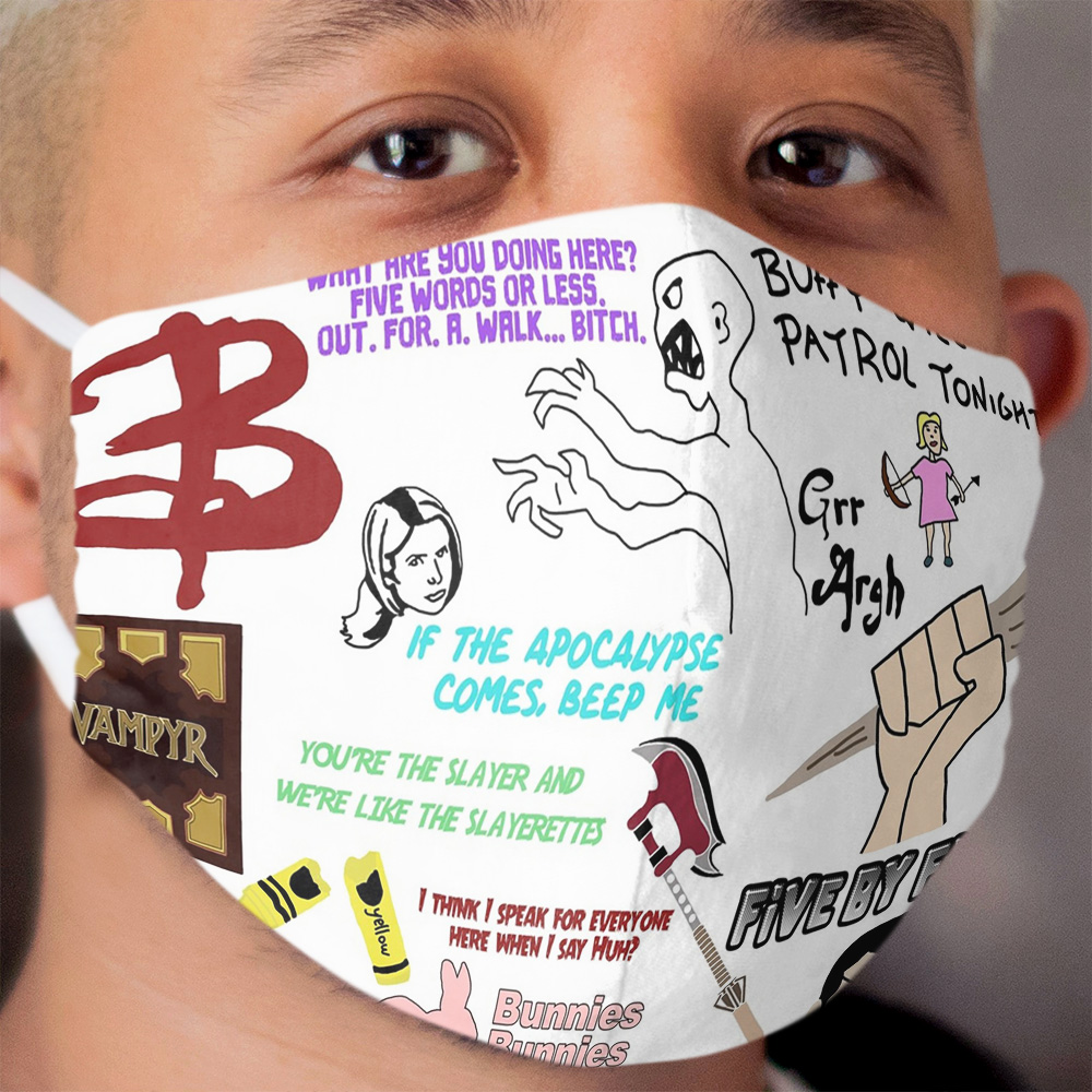 Buffy The Vampire Slayer Collage Cloth Face Mask