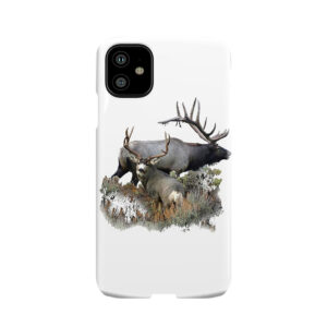 Bull Elk And Mule Deer Buck Phone Case