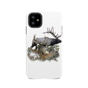 Bull Elk And Mule Deer Buck Tough Phone Case