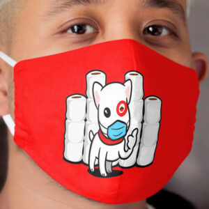 Bullseye Dog with Toilet Paper Cloth Face Mask