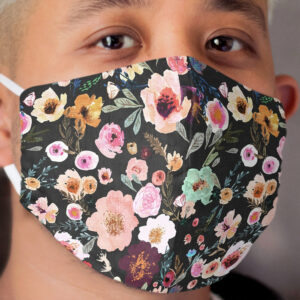 Burst into Bloom (midnight) Cloth Face Mask