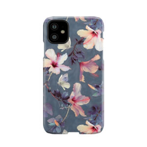 Butterflies And Hibiscus Flowers - A Painted Pattern Phone Case