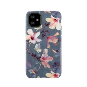 Butterflies And Hibiscus Flowers - A Painted Pattern Tough Phone Case