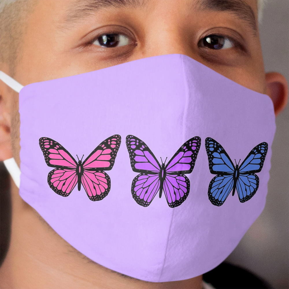 butterflies for people who have clear phone cases Cloth Face Mask