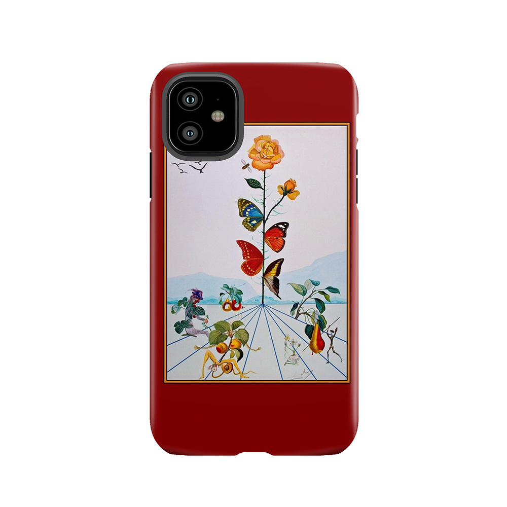 Butterfly Rose : Vintage Abstract Dali Painting Print Tough Phone Case