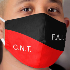 C.N.T. F.A.I. Anarcho Syndicalist Cloth Face Mask