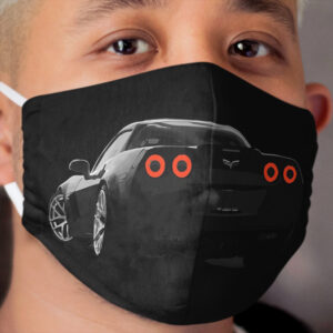 C6 Corvette Rear Blacked Out Cloth Face Mask