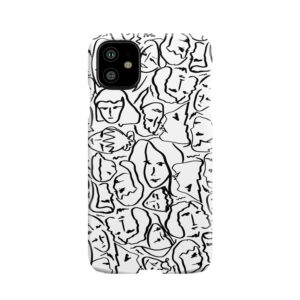 Call Me By Your Name Elios Shirt Faces In Black Outlines On White Cmbyn Phone Case