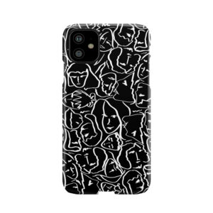 Call Me By Your Name Elios Shirt Faces In White Outlines On Black Cmbyn Phone Case