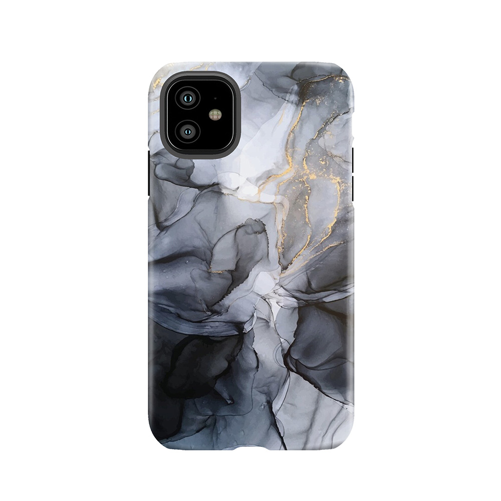 Calm But Dramatic Light Monochromatic Black & Grey Abstract Tough Phone Case