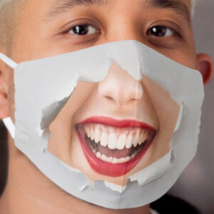 Cant Breathe | Red lips | sweet smile Cloth Face Mask