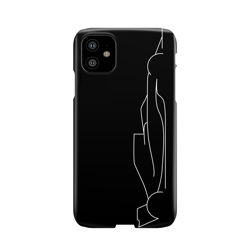 Car Profile Vertical Black Phone Case