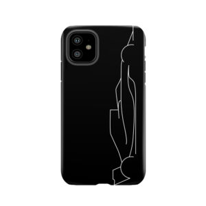 Car Profile Vertical Black Tough Phone Case