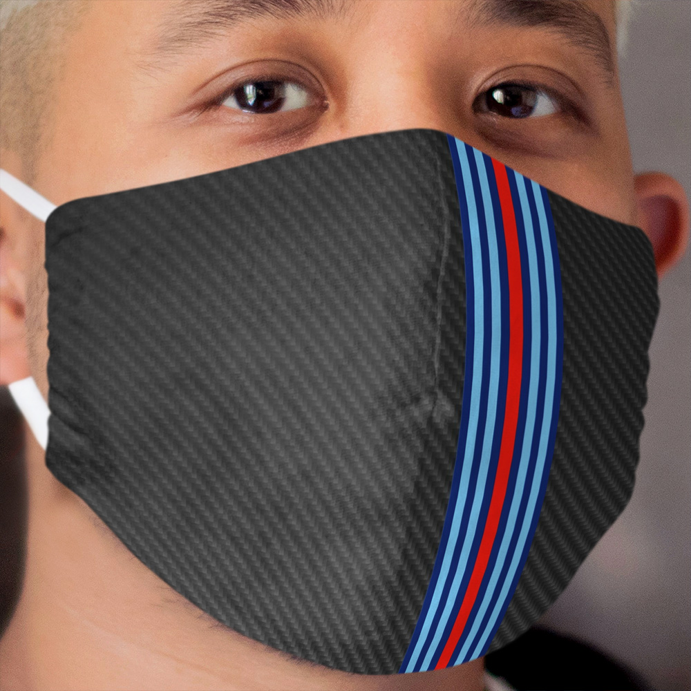 Carbon Fiber Racing Stripes 12 Cloth Face Mask