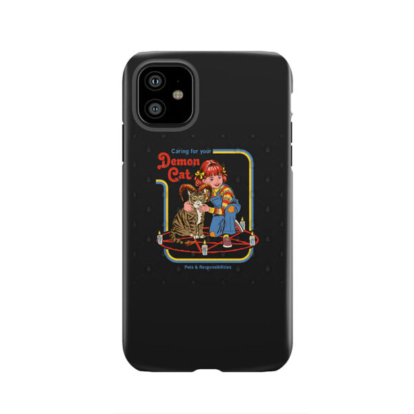 Caring for your Demon cat Tough Phone Case