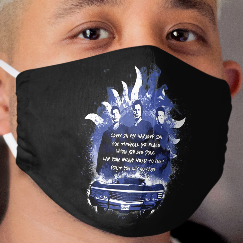 Carry On - in Blue Cloth Face Mask