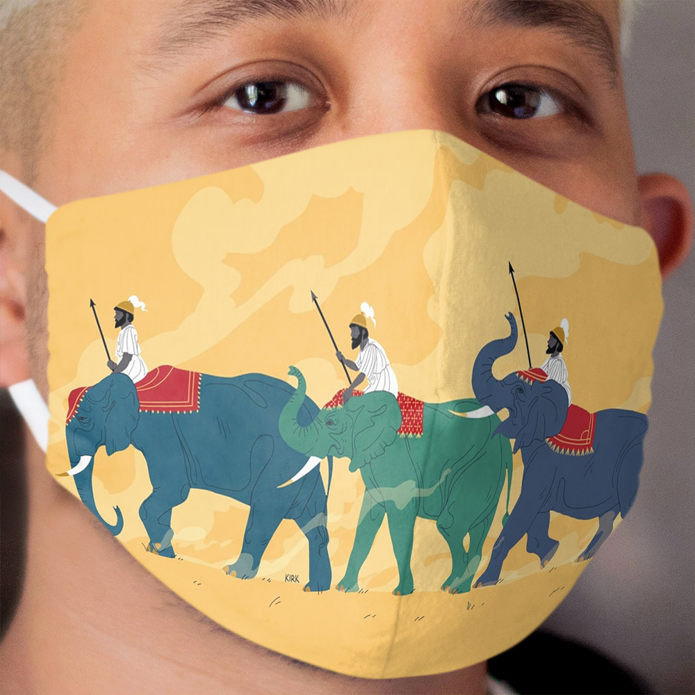 Carthage War Elephants Cloth Face Mask