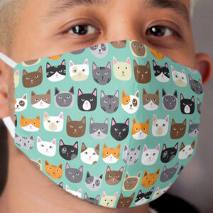 Cat Pattern Cloth Face Mask