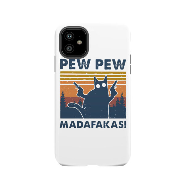 Cat Pew Pew Madafakas Vintage Tough Phone Case