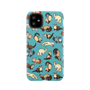 Cat Snakes In Blue Tough Phone Case