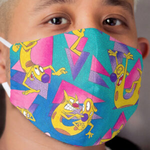 Catdog 90s pattern Nickelodeon Cloth Face Mask