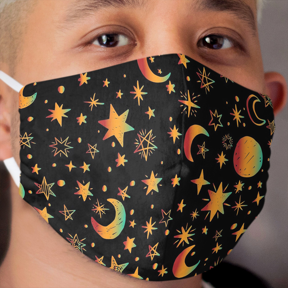 Celestial - Moon and Stars Cloth Face Mask