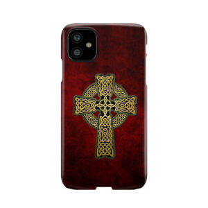 Celtic Cross In Gold Colors Phone Case