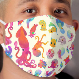 Cephalopod - pastel Cloth Face Mask
