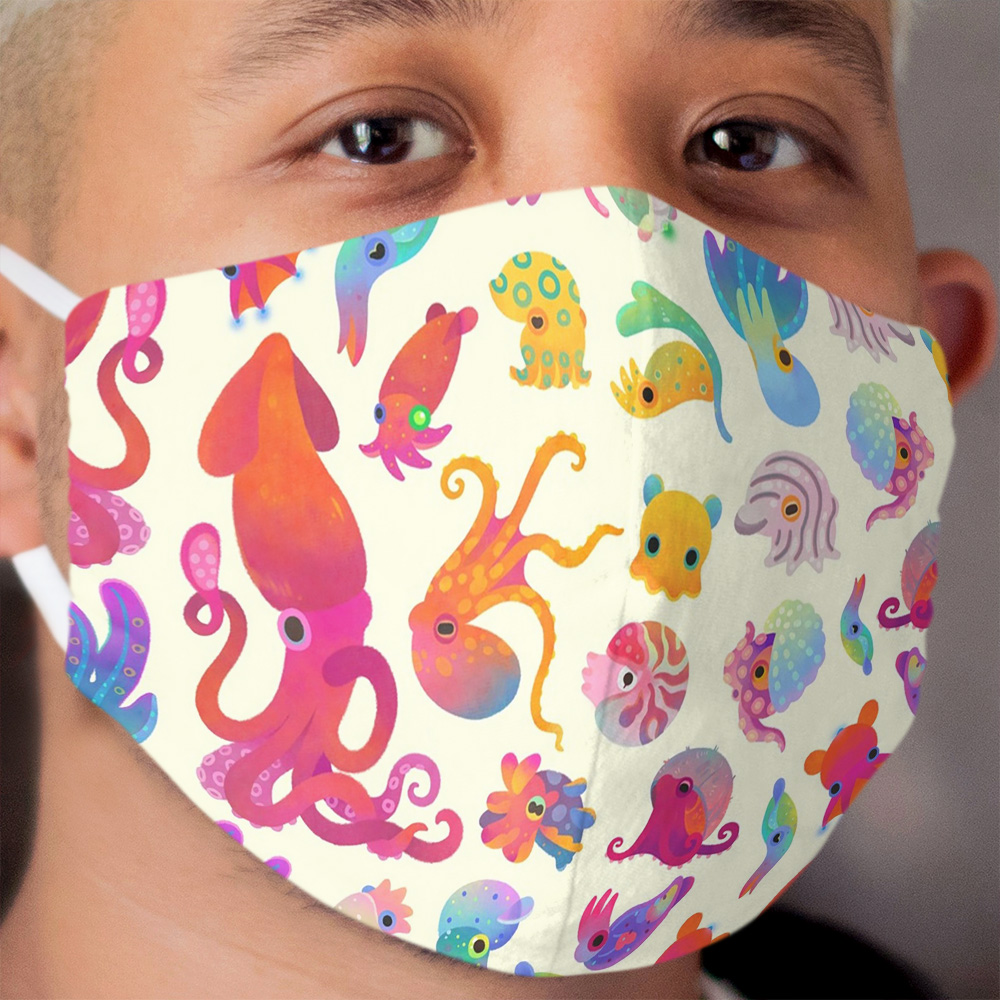 Cephalopod - pastel Cloth Face Mask