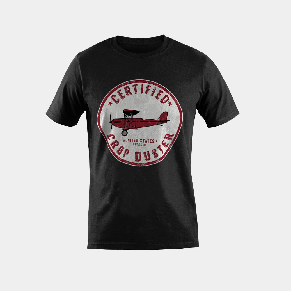 Certified Crop Duster Planes Cropdusting Tshirt Gift Vintage T-Shirt