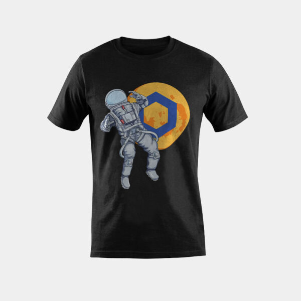 Chainlink LINK Crypto Astronaut Blockchain Cryptocurrency T-Shirt
