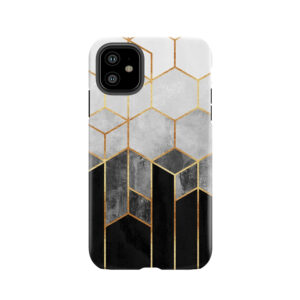 Charcoal Hexagons Tough Phone Case