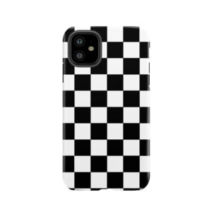 Checkered Black And White Tough Phone Case