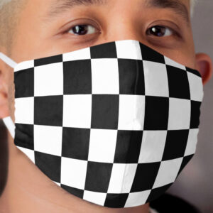 Checkered Flag Pattern Race Winner Cloth Face Mask