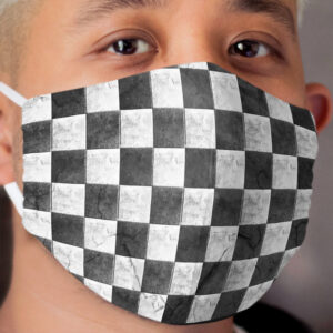 Checkered Cloth Face Mask