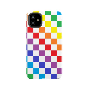 Checkered Rainbow Tough Phone Case