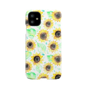 Cheerful Watercolor Sunflowers Phone Case
