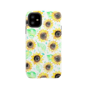 Cheerful Watercolor Sunflowers Tough Phone Case