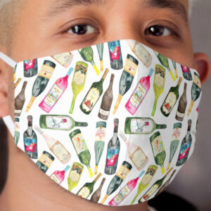Cheers Wine Bottles Cloth Face Mask