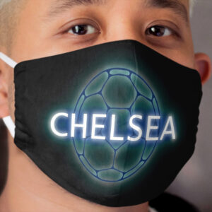 Chelsea Football Neon Glow Badge Cloth Face Mask