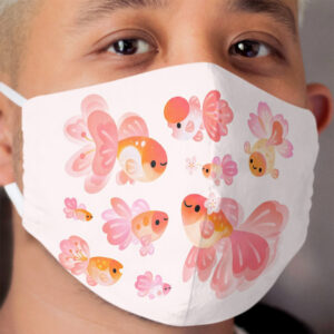 Cherry Blossom Goldfish 2 Cloth Face Mask