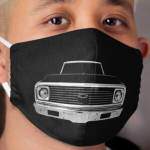 Chevy C-10 Pickup - black Cloth Face Mask