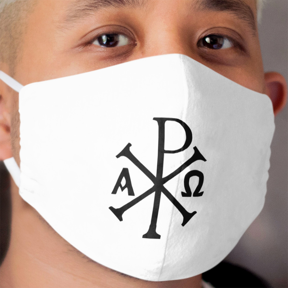 Chi Ro Alpha Omega Cloth Face Mask