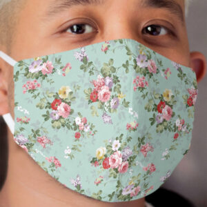 Chic elegant pink roses beautiful flowers pattern Cloth Face Mask