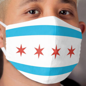 Chicago Flag Protective Cloth Face Mask