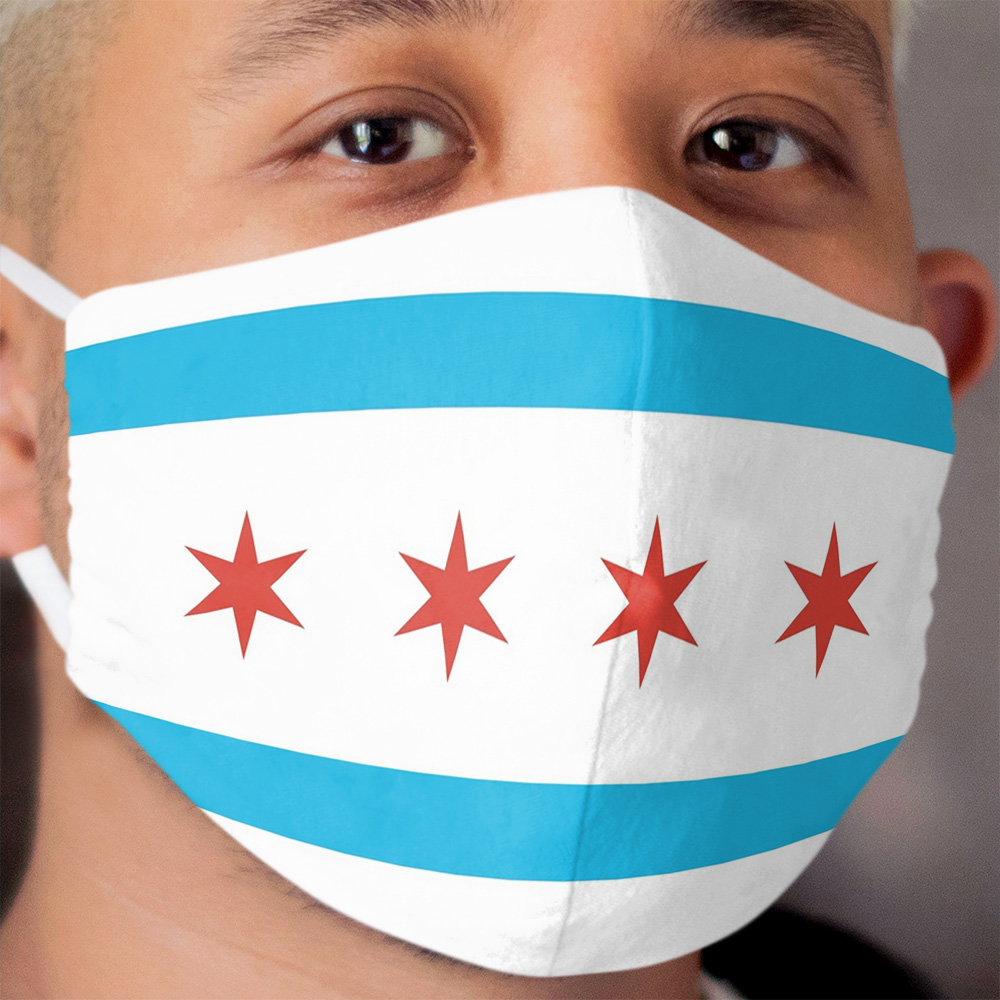 Chicago Flag Protective Cloth Face Mask